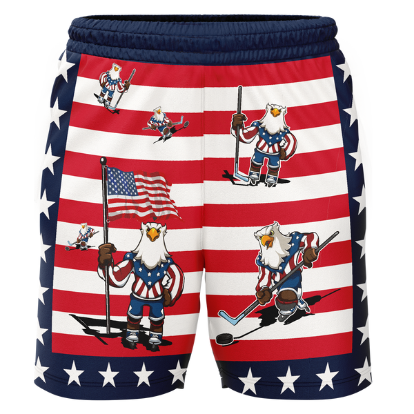 York Devils American Eagle Youth Workout Wear Shorts